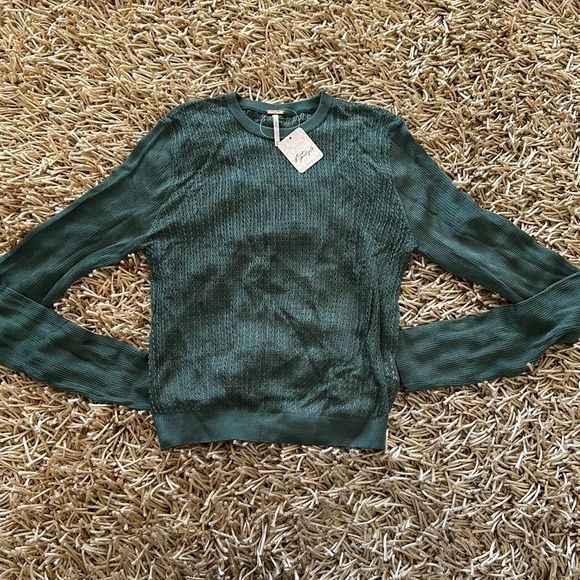 Free People Crewneck Sweater Jaded Size M - Picture 4 of 10